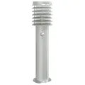 Lampadaire d'extérieur avec capteur argenté acier inoxydable