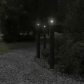 Lampadaire d'extérieur avec capteur noir 110cm acier inoxydable