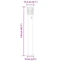 Lampadaire d'extérieur avec capteur noir 110cm acier inoxydable