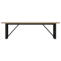 Table basse cadre en O 160x40x45,5 cm bois de pin massif acier