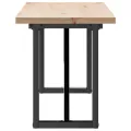 Table basse cadre en O 160x40x45,5 cm bois de pin massif acier