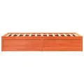 Cadre de lit sans matelas cire marron 90x200 cm bois pin massif