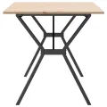 Table à manger cadre en Y 140x80x75 cm bois de pin massif acier