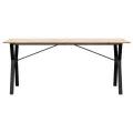 Table à manger cadre en Y 180x90x75 cm bois de pin massif acier