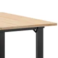 Table basse cadre en O 90x90x45 cm bois de pin massif et acier