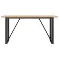 Table à manger cadre en O 160x80x75,5 cm bois pin massif acier