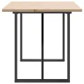 Table à manger cadre en O 160x80x75,5 cm bois pin massif acier