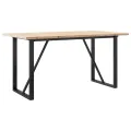 Table à manger cadre en O 160x80x75,5 cm bois pin massif acier