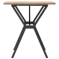 Table à manger cadre en Y 70x70x75,5cm bois de pin massif acier