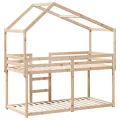 Lit superposé sans matelas 90x200 cm bois de pin massif