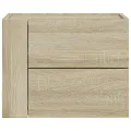 Tables de chevet murales 2 pcs chêne sonoma 45x30x35 cm