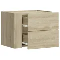 Tables de chevet murales 2 pcs chêne sonoma 45x30x35 cm