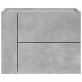 Tables de chevet murales 2 pcs gris béton 45x30x35 cm