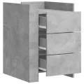 Table de chevet gris béton 45x50x65 cm bois d'ingénierie