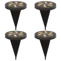 Lampes solaires de sol et piquets de sol extérieur 4 pcs