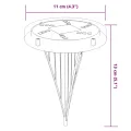 Lampes solaires de sol et piquets de sol extérieur 4 pcs