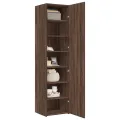 Buffet haut chêne marron 45x42,5x185 cm bois d'ingénierie