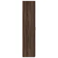Buffet haut chêne marron 45x42,5x185 cm bois d'ingénierie