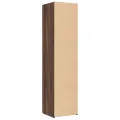 Buffet haut chêne marron 45x42,5x185 cm bois d'ingénierie