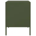 Tables de chevet 2 pcs vert olive 36x39x50,5 cm acier