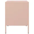 Tables de chevet 2 pcs rose 36x39x50,5 cm acier