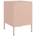 Tables de chevet 2 pcs rose 36x39x50,5 cm acier