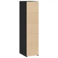 Buffet noir 30x41x124 cm bois d'ingénierie