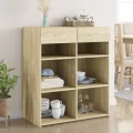 Buffet chêne sonoma 80x42,5x93 cm bois d'ingénierie
