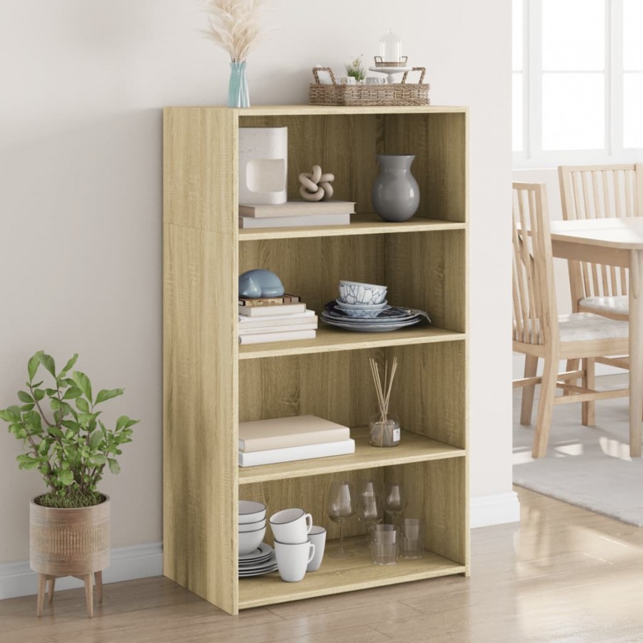 Buffet haut chêne sonoma 70x41x124 cm bois d'ingénierie