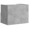 Tables de chevet murales 2 pcs gris béton 45x30x35 cm