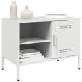 Meubles TV 2 pcs blanc 68x39x50,5 cm acier