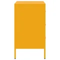 Tables de chevet 2 pcs jaune moutarde 36x39x68 cm acier