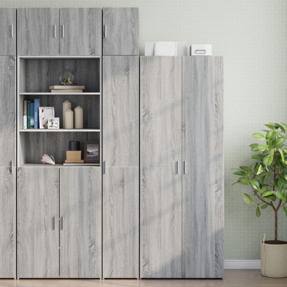 Armoire de rangement mince sonoma gris 30x42,5x225 cm