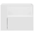 Table de chevet murale blanc 45x30x35 cm