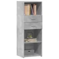 Buffet haut gris béton 45x42,5x124 cm bois d'ingénierie