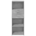 Buffet haut gris béton 45x42,5x124 cm bois d'ingénierie