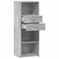 Buffet haut gris béton 45x42,5x124 cm bois d'ingénierie