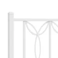 Cadre de lit métal sans matelas et pied de lit blanc 183x213 cm