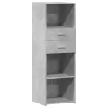 Buffet haut gris béton 40x42,5x124 cm bois d'ingénierie
