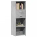 Buffet haut gris béton 40x42,5x124 cm bois d'ingénierie