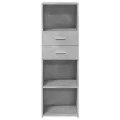 Buffet haut gris béton 40x42,5x124 cm bois d'ingénierie