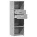 Buffet haut gris béton 40x42,5x124 cm bois d'ingénierie
