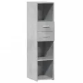 Buffet haut gris béton 30x42,5x124 cm bois d'ingénierie