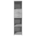 Buffet haut gris béton 30x42,5x124 cm bois d'ingénierie