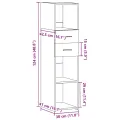Buffet haut gris béton 30x42,5x124 cm bois d'ingénierie