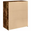 Buffet chêne fumé 80x42,5x93 cm bois d'ingénierie