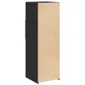 Buffet haut noir 40x42,5x124 cm bois d'ingénierie