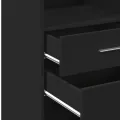 Buffet haut noir 40x42,5x124 cm bois d'ingénierie