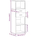Buffet haut noir 40x42,5x124 cm bois d'ingénierie
