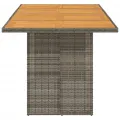 Table de jardin et dessus en bois d'acacia gris résine tressée